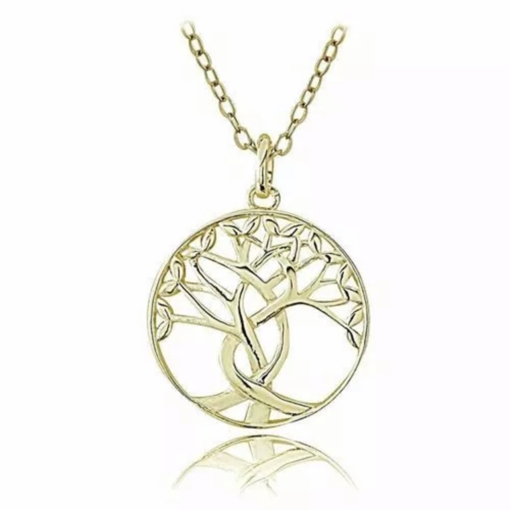 Gold Tone Tree of Life Necklace